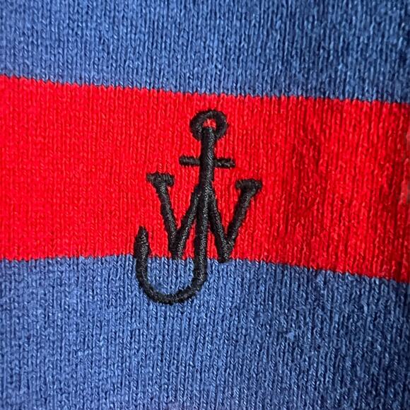 Men's J.W. Anderson x Uniqlo Red & Blue Striped Long Sleeve T-Shirt - M - Picture 4 of 6